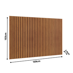 Cabeceira adaptável CASAL/ QUEEN Paris Ripada 1,69m: Naturale - 2 Cabeceira adaptável CASAL/ QUEEN Paris Ripada 1,69m: Naturale - 2