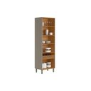 Ver imagem 5 de Módulo Cozinha Linea Allure Allure Adega Vinhos c/2PTAS Vidro 4 Prat e Leads 70cm Jequitiba/Gris