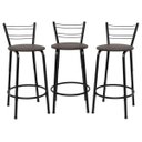 Ver imagem 1 de Kit 3 Banquetas para Bancada Flórida Preta 60cm Cozinha Gourmet Balcão Ilha Piscina Área de Lazer