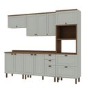 Ver imagem 2 de Cozinha Completa Iluminata 10 Portas 4 Gavetas 100% MDF Mint/Ébano - Genialflex