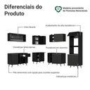 Ver imagem 4 de Armário de Cozinha Completa de Canto 445 Cm Preto Nice Madesa 01 Preto