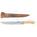 Ver imagem 3 de Faca Paineira Artesanal Sangradeira Cabral 11' Aço Carbono Polido Cabo de Madeira com Bainha