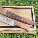 Ver imagem 4 de Faca Paineira Artesanal Sangradeira Cabral 11' Aço Carbono Polido Cabo de Madeira com Bainha