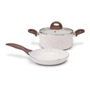 Ver imagem 2 de Jogo de Panelas 5 Peças Ceramic Life Vanilla - Brinox Vanilla Brinox