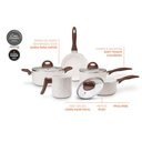 Ver imagem 3 de Jogo de Panelas 5 Peças Ceramic Life Vanilla - Brinox Vanilla Brinox