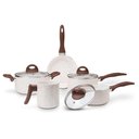 Ver imagem 1 de Jogo de Panelas 5 Peças Ceramic Life Vanilla - Brinox Vanilla Brinox