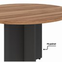Ver imagem 4 de Mesa Corporativa Circular 120 cm X 120 cm Pés Painel com Regulagem de Altura para 4 a 6 Pessoas F5