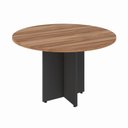 Ver imagem 2 de Mesa Corporativa Circular 120 cm X 120 cm Pés Painel com Regulagem de Altura para 4 a 6 Pessoas F5