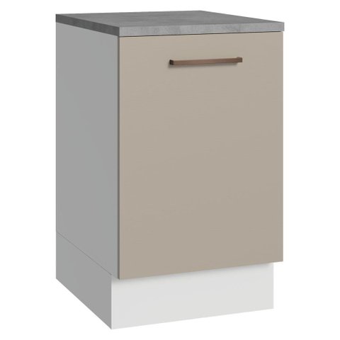 Balcão de Cozinha 50cm 1 Porta Branco/crema Agata Madesa