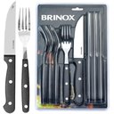 Ver imagem 2 de Conjunto de Talheres Faqueiro para Churrasco Jumbo Inox 8 Peças Preto Brinox 2554/308