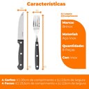 Ver imagem 6 de Conjunto de Talheres Faqueiro para Churrasco Jumbo Inox 8 Peças Preto Brinox 2554/308