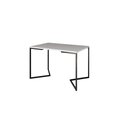 Ver imagem 3 de Mesa Industrial Base Ferro Preto em V Tampo 137x90 Branco 4 Cadeiras Eames Madeira Assento Branco