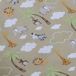 Porta Fralda Organizador Quarto de Bebê Menino Menina 2 Peças com Laço:safari Bege - 3
