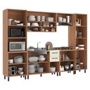 Ver imagem 3 de Cozinha Completa Modulada 6 Peças com Gabinete para Pia Havana Multimóveis Cr20315 Rovere/