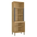 Ver imagem 2 de Armário Paneleiro Ametista Duplo Forno Freijó Gris - Kits Paraná