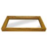 Bandeja retangular rústica de MDF com fundo espelhado - 2