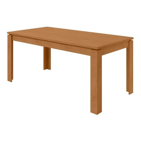 Mesa de Sala Jantar Athenas + Tampo Madeirado 180x90cm Amêndoa - Lopas