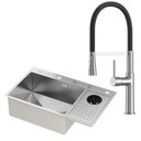 Ver imagem 1 de Kit Cuba Gourmet Zurique Aço Inox 304 e Torneira Gourmet Bélgica Monocomando Goldenx