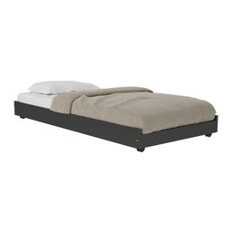 Cama Auxiliar Solteiro com Colchão Incluso Multimóveis CR35104 Preto - 1 Cama Auxiliar Solteiro com Colchão Incluso Multimóveis CR35104 Preto - 1