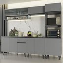 Ver imagem 1 de Armário de Cozinha Completa 260cm Cinza Nice Madesa 06