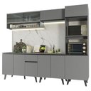 Ver imagem 3 de Armário de Cozinha Completa 260cm Cinza Nice Madesa 06
