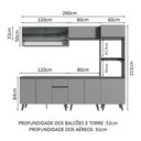 Ver imagem 4 de Armário de Cozinha Completa 260cm Cinza Nice Madesa 06