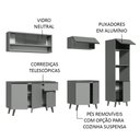 Ver imagem 5 de Armário de Cozinha Completa 260cm Cinza Nice Madesa 06