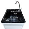 Tanque de Lavar Roupa com Torneira de Bancada + Gabinete Mdf Tanque:preto - 4