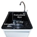 Ver imagem 4 de Tanque de Lavar Roupa com Torneira de Bancada + Gabinete Mdf Tanque:preto