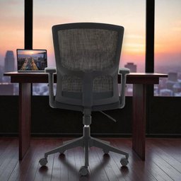 Cadeira Escritório Diretor Grid em Tela - Preta - 11