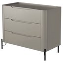 Ver imagem 4 de Cômoda para Quarto Closet Orgânica 3 Gavetas Pés Industrial Preto Bliss I03 Grigio - Lyam Decor