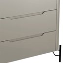 Ver imagem 5 de Cômoda para Quarto Closet Orgânica 3 Gavetas Pés Industrial Preto Bliss I03 Grigio - Lyam Decor