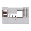 Ver imagem 2 de Armário de Cozinha Modulada Completa Fidelitá Nara 100% MDF 6 Peças 350cm 18 Portas 2 Gavetas sem