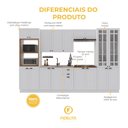 Ver imagem 5 de Armário de Cozinha Modulada Completa Fidelitá Nara 100% MDF 6 Peças 350cm 18 Portas 2 Gavetas sem