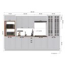 Ver imagem 4 de Armário de Cozinha Modulada Completa Fidelitá Nara 100% MDF 6 Peças 350cm 18 Portas 2 Gavetas sem