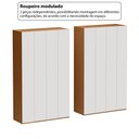 Ver imagem 5 de Guarda-Roupa Casal Modulado 8 Portas 6 Gavetas 275cm Multimóveis Crrui-GRP117 Madeirado/Branco