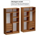 Ver imagem 7 de Guarda-Roupa Casal Modulado 8 Portas 6 Gavetas 275cm Multimóveis Crrui-GRP117 Madeirado/Branco