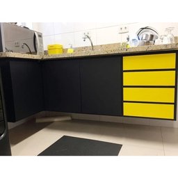 Papel Adesivo Tipo Contact Preto Fosco Lavavel com 5 Metros Paredes/Móveis/Eletrodomésticos - 4