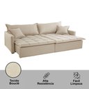 Ver imagem 2 de Sofá Cama Flora 02 Módulos de 120cm Br 15cm Meu Sofá Online A294 Linho Creme