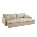 Ver imagem 5 de Sofá Cama Flora 02 Módulos de 120cm Br 15cm Meu Sofá Online A294 Linho Creme