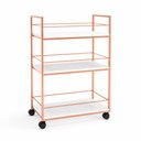Ver imagem 3 de Carrinho de Bebidas Barzinho Adega Estilo Industrial Rose Gold