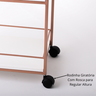 Carrinho de Bebidas Barzinho Adega Estilo Industrial Rose Gold - 5