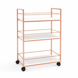 Carrinho de Bebidas Barzinho Adega Estilo Industrial Rose Gold - 3