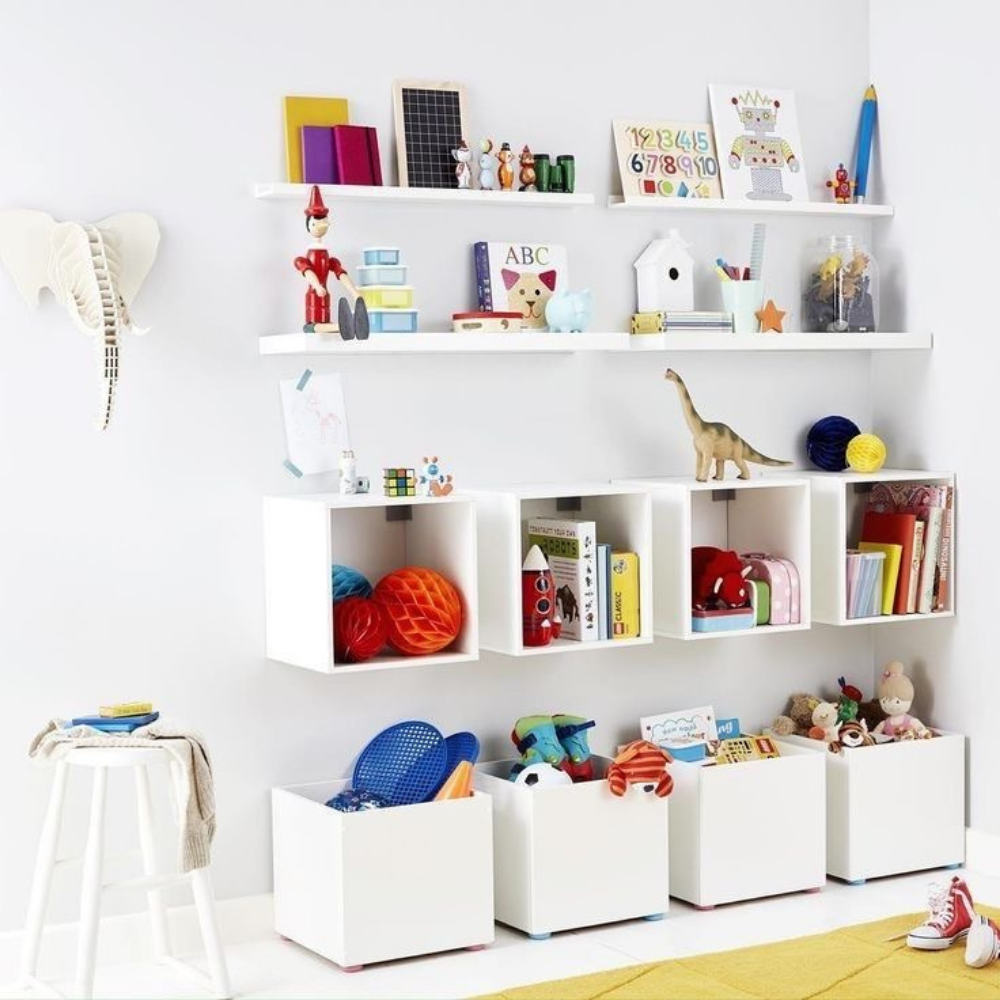 Estante de nichos para brinquedos, livros e objetos MDF