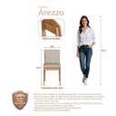 Ver imagem 3 de Kit 2 Cadeiras Madeira Maciça Estofadas Arezzo Amêndoa/cinza Claro Cd02