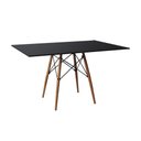 Ver imagem 2 de Mesa Eiffel Design Charles Eames Retangular Preta 120x75cm Base Madeira