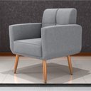 Ver imagem 1 de Poltrona Decorativa para Sala Lilian Boucle Cinza