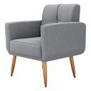 Ver imagem 5 de Poltrona Decorativa para Sala Lilian Boucle Cinza