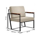 Ver imagem 2 de Poltrona Roma Linho com Ratan Bm Tubulares Bege