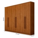 Ver imagem 2 de Guarda Roupa Casal Jalisco 6 Portas 8 Gavetas Cinamomo - Novo Horizonte